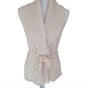 Elie Tahari Cream Knit Sweater Vest